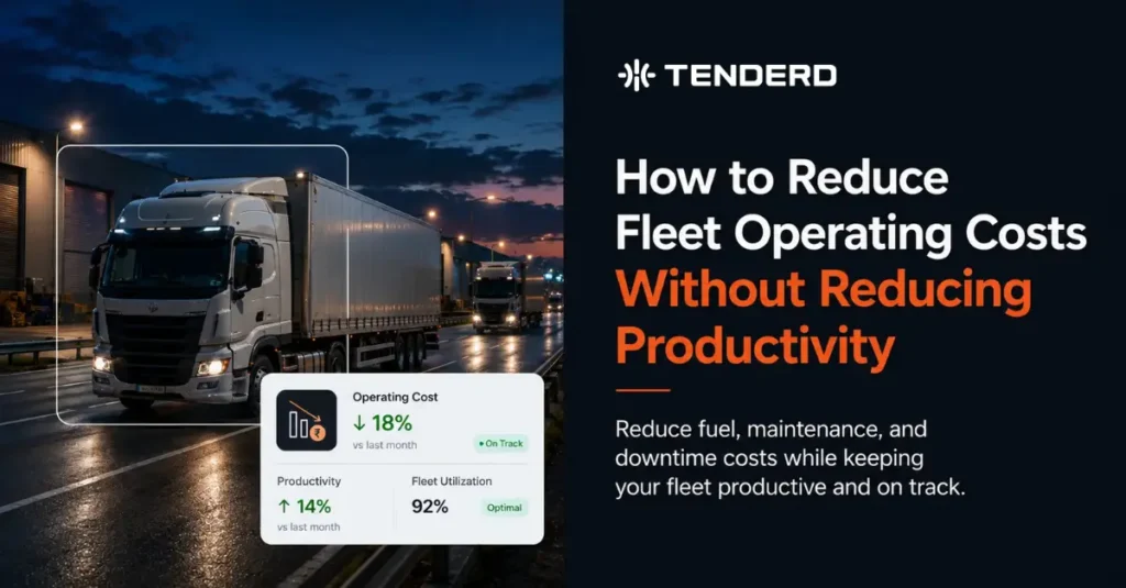 Fleet operating cost and productivity management dashboard for commercial trucks
