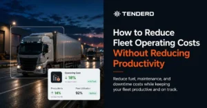 Fleet operating cost and productivity management dashboard for commercial trucks